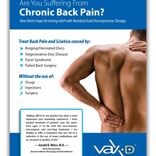In-Stock VAX-D Lumbar Only 4-page Brochure